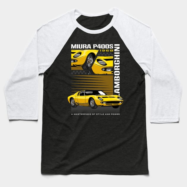 Vintage Exotic Car Baseball T-Shirt by milatees